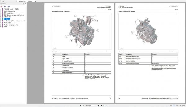 Claas PERKINS 1106D E70TA Technical System Service Manual EN 2
