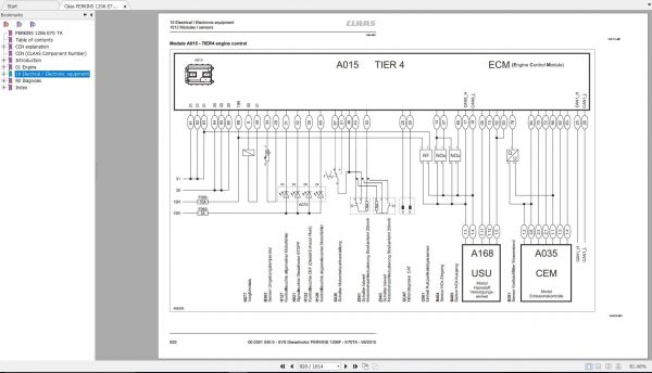Claas PERKINS 1206 E70 TA Technical System Service Manual EN 3