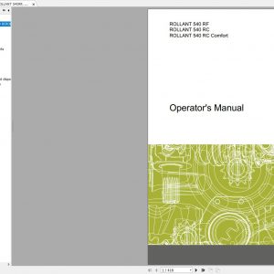 Claas ROLLANT 540RF 540RC 540RC Comfort Operators Manual EN 1
