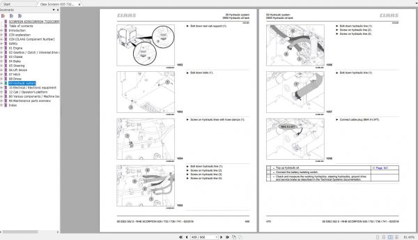 Claas Scorpion 635 732 736 741 Repair Manual EN 3
