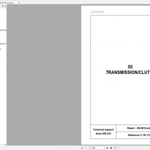Claas Technical Support AXOS 340 310 Transmission Clutch EN 1