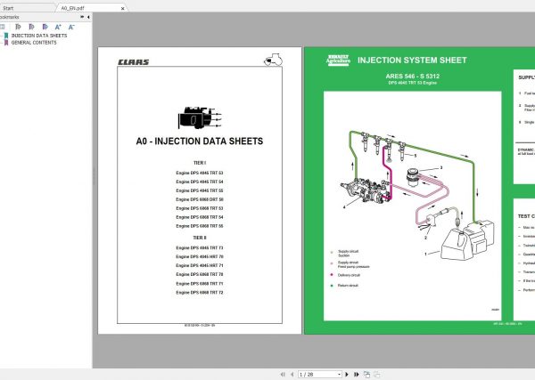 Claas Tractor ARES 506 606 Repair Manual EN 1