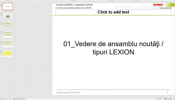 Claas Tractor LEXION Upgrade C8X Central Academy RO 1