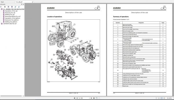 Claas Tractor NECTIS 207 Repair Manual EN 4