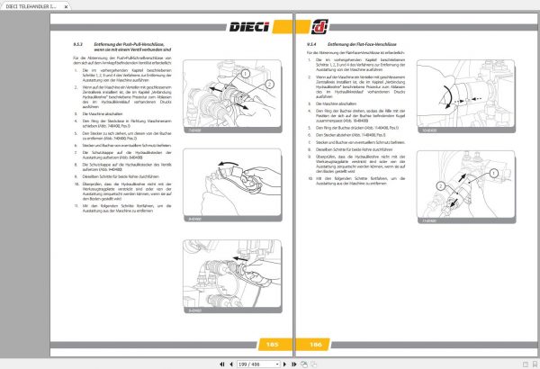 DIECI TELEHANDLER ICARUS 38.14 40.14 40.17 Service Manual AXH1180 DE 3