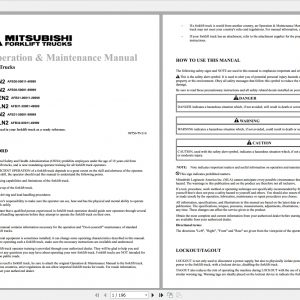 DVD 2 Mitsubishi Forklift 12.7GB Full Collection New Updated 06.2021 Manuals PDF DVD 3