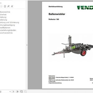 FENDT Bale Wrapper Rollector 160 FR DE Operators Manual 1