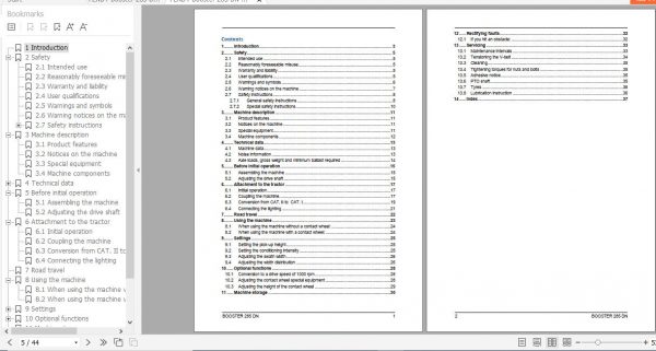 FENDT Booster 285 DN Conditioner FR EN DE ES Operators Manual 2