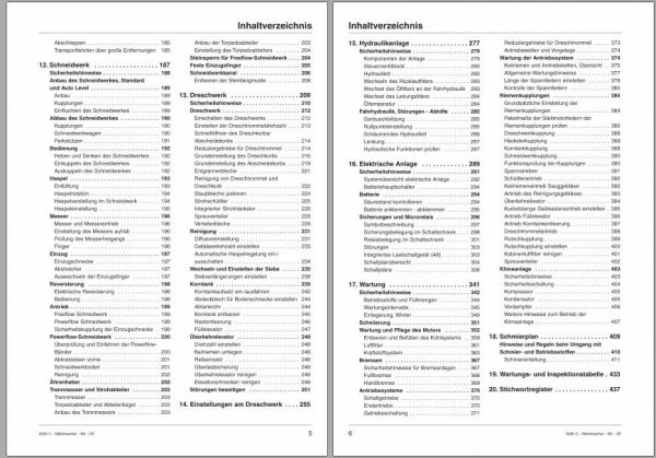 FENDT Combine Harvesters Serie 5180 C 6280 C DE Operators Workshop Manuals 5