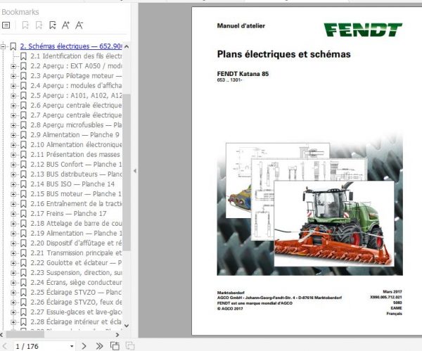 FENDT Forage Harvesters Katana 85 FR Electrical Diagram Schematics 1