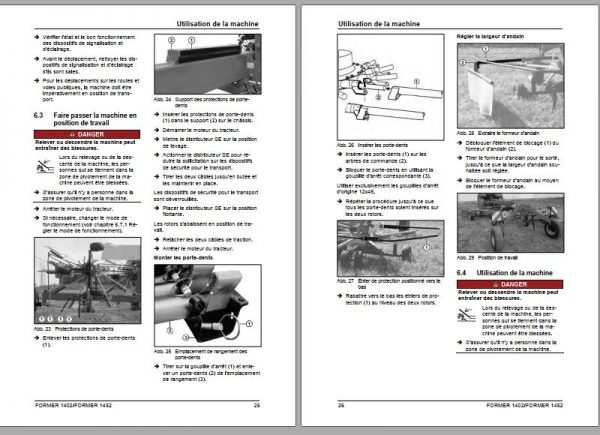 FENDT Former 1402 1452 Rotary Rake FR EN DE ES Operators Manual 4