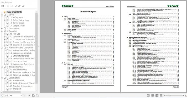 FENDT Loader Wagon Tigo S ST Series FR EN DE Operators Manual 3