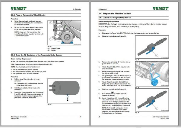 FENDT Rotana 130F 160V Combi Baler Wrapper Combination FR EN DE Operators Manual 5