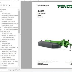 FENDT Slicer 270 P Disc mower FR EN DE ES Operators Manual 1