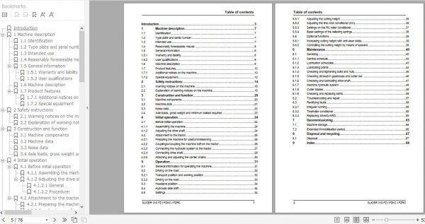 FENDT Slicer 310 FZ FZKC FZRC Disc mower FR EN DE ES Operators Manual 2