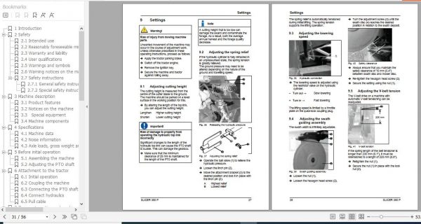 FENDT Slicer 350 P Disc mower FR EN DE ES Operators Manual 4