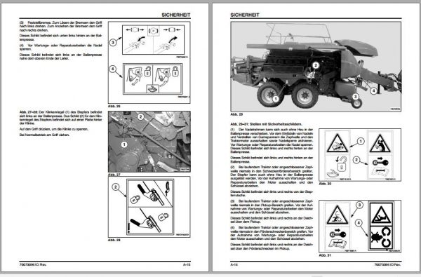 FENDT Square Balers 990 1270 1290 12130 DE Operators Workshop Manuals Wiring Diagram 6