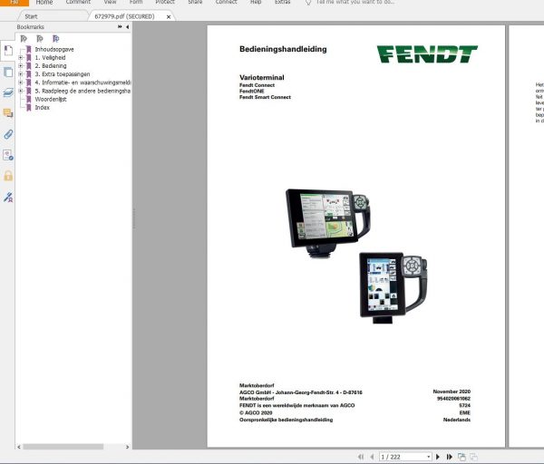 FENDT TRACTOR 15GB DU NL PDF Diagrams Operator Manual Workshop Manuals Netherland Language DVD 7