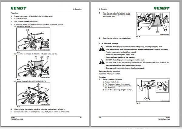 FENDT Twister 13010 T Tedder FR EN DE ES Operators Manual 3