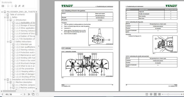 FENDT Twister 431 DN Tedder FR EN DE ES Operators Manual 3