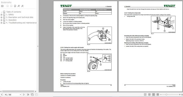 FENDT Twister 5204 DN Tedder FR EN DE ES Operators Manual 3