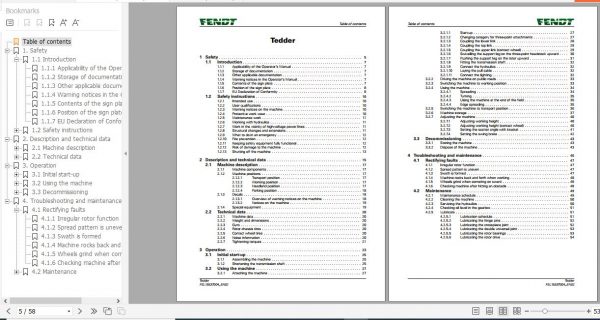 FENDT Twister 601 DN Tedder FR EN DE ES Operators Manual 2