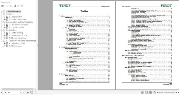 FENDT Twister 7706 DN Tedder FR EN DE ES Operators Manual 2