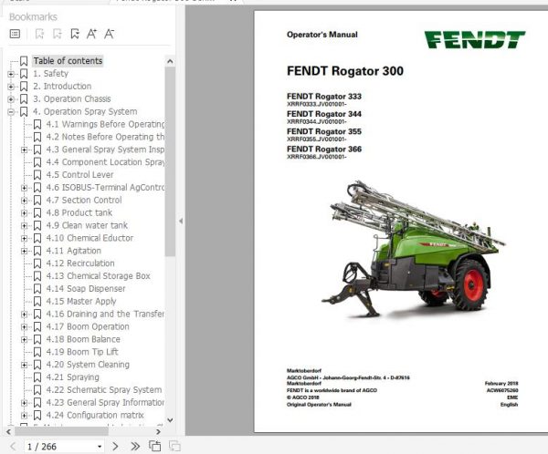 Fendt Rogator 300 Series EN Operatiors Manual 2