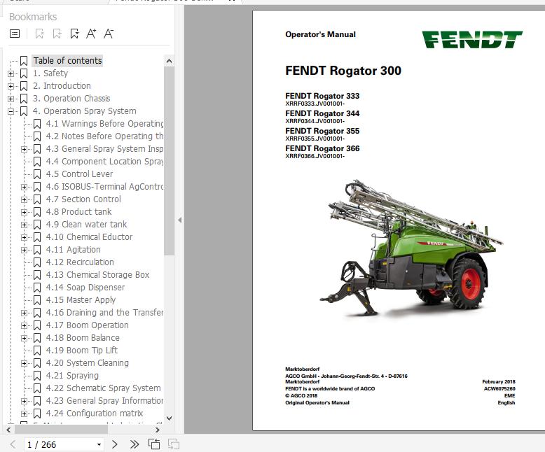 Fendt Rogator 300 Series EN Operatiors Manual 2