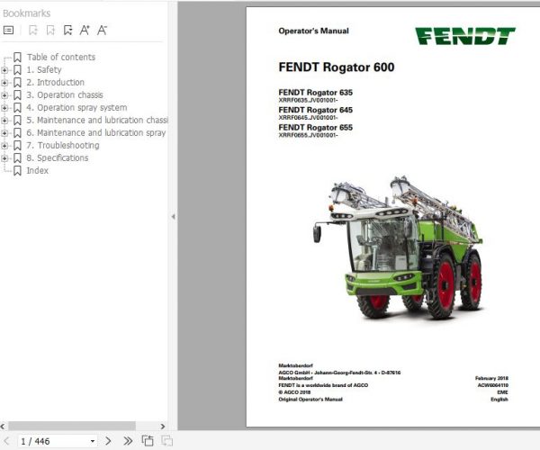 Fendt Rogator 600 Series EN Operatiors Manual 1
