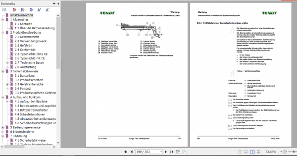 Fendt Telehandler T955 Operation Manual German 2