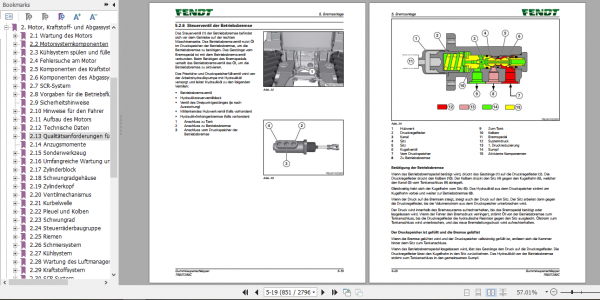 Fendt Tractor 1000 MT Operator Technical Data Workshop Manual German 4