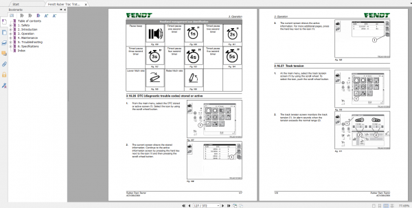Fendt Tractor 1000 Mt Operation Manual Workshop Manual EN 6