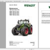 Fendt Tractor 1000 Vario Gen2 VIN 536 539 Diagram Operation Manual Workshop Manual EN 2