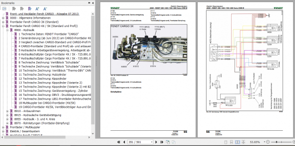 Fendt Tractor 200 Vario Com3 VIN 330 334 Operator Diagram Workshop Manual German 33