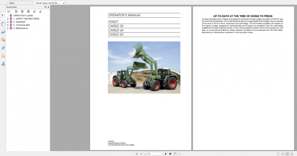 Fendt Tractor 200 Vario S3 VIN 300 304 Diagram Operator Workshop Manual EN 6
