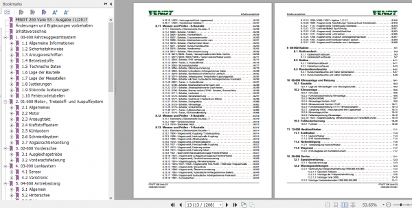 Fendt Tractor 200 Vario S3 Workshop Manual German 2