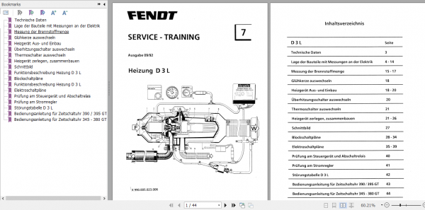 Fendt Tractor 300 GT VIN 148 395 Operator Technical Data Workshop Manual German 6