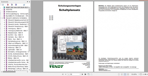 Fendt Tractor 300 Vario S4 322 340 Operator Diagram Workshop Manual German 2