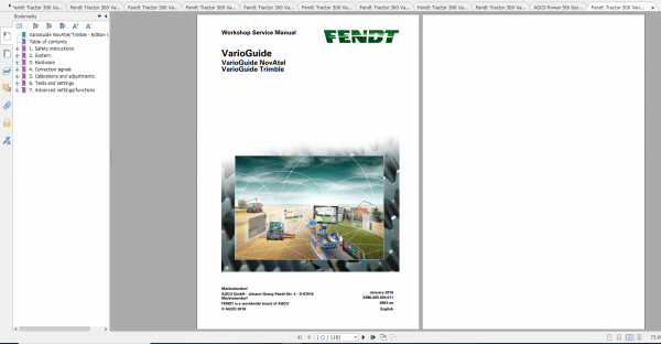 Fendt Tractor 300 Vario S4 VIN 347 350 Diagram Operation Manual Workshop Manual EN 4