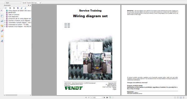 Fendt Tractor 500 Vario Scr 3b VIN 413 416 Diagram Workshop Manual EN 7