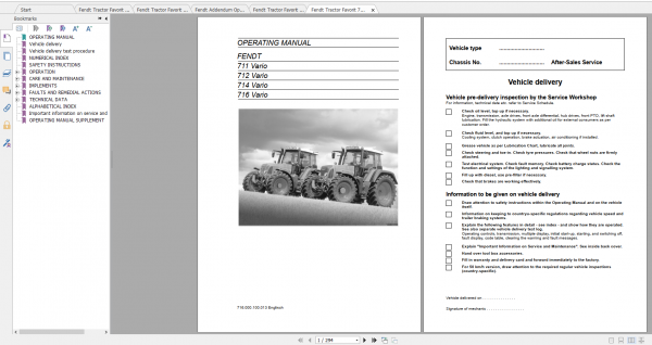 Fendt Tractor 700 Vario Com2 711 716 Diagram Operation Workshop Manual EN 3