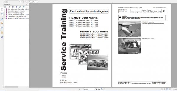 Fendt Tractor 700 Vario Com2 711 716 Diagram Operation Workshop Manual EN 7