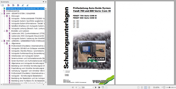 Fendt Tractor 700 Vario Com3 724 727 Operator Diagrams Workshop Manual German 6