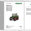 Fendt Tractor 700 Vario Gen6 VIN 760 765 Diagram Operation Manual Workshop Manual EN 3