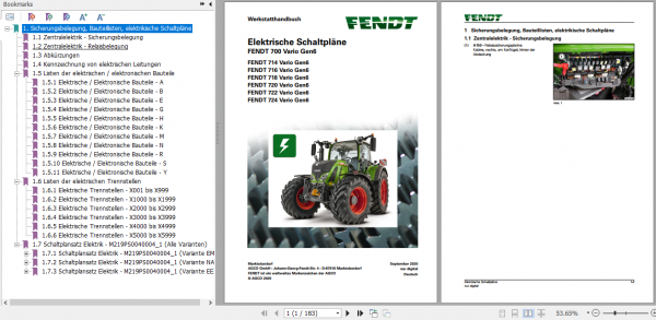 Fendt Tractor 700 Vario Gen6 VIN 760 765 Operator Diagrams Workshop Manual German 2