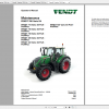 Fendt Tractor 700 Vario S4 VIN 738 743 Diagram Operation Manual Workshop Manual EN 2