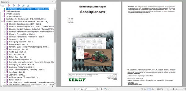 Fendt Tractor 800 Vario S4 VIN 839 842 Operator Diagrams Workshop Manual German 1