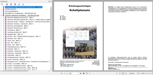 Fendt Tractor 800 Vario SCR 3b VIN 832 836 Operator Diagrams Workshop Manual German 5
