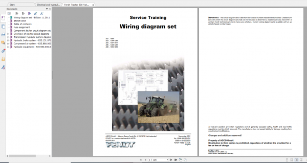 Fendt Tractor 800 Vario Scr3b VIN 832 836 Diagram Operation Manual Workshop Manual EN 4